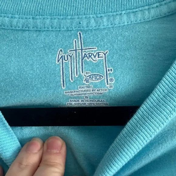 Vintage Guy Harvey Long Sleeve Pocket Tshirt Size S Fishing Outdoors - Picture 4 of 7